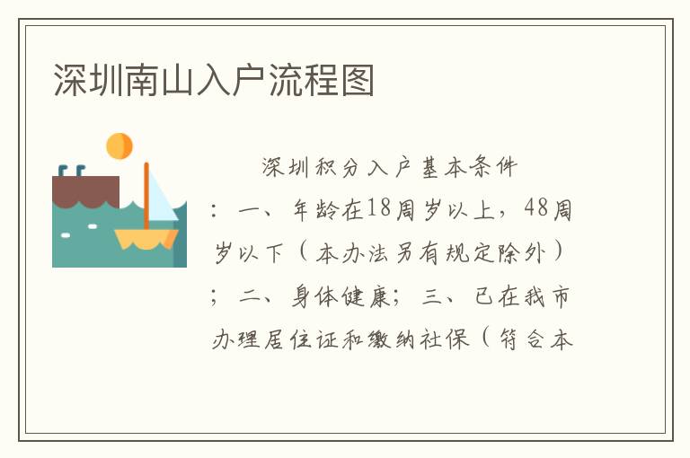 深圳南山入户流程图